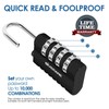4 Pack Combination Lock, 4-Digit Padlock Keyless, Resettable Metal Luggage