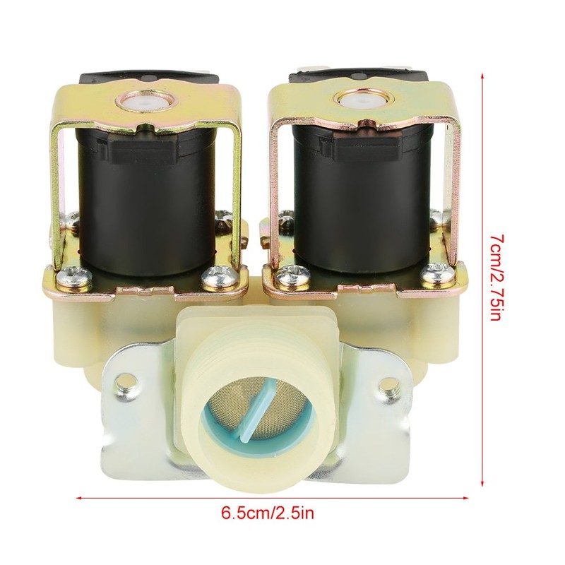 Dual Head Electric Solenoid Valve,DN20 G3/4 DC 12V N/C Normally