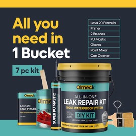 Olmeck Advanced Waterproof Sealant DIY Kit – Industrial‑Strength Liquid Rubber Membrane, Durable & UV‑Resistant Roof & Gutter Patch