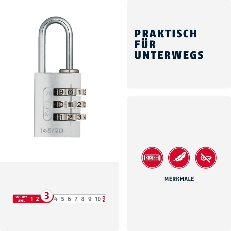 ABUS 145/20 Combination Padlock - Green