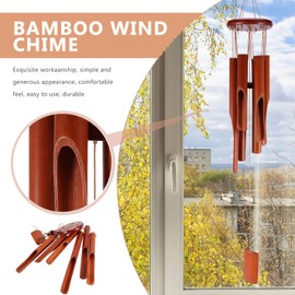 Bamboo Wind Chimes, Gifts for Mums Birthday Unique, 30in Wind Chimes for Garden, Decorative Outdoor Hanging Chimes, Wooden Wind Chime for Garden, Patio, Home or Outdoor Decor