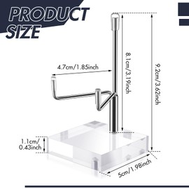 Gjinxi Plate Stands Adjustable Metal Arms Display Stand Easel Small Easel Holder with Acrylic Base Photo Stand Case Plate Clear Base Home Décor Accents for Picture Decorative Book Coral Geodes Rock