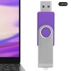 USB Flash Drive Candy Purple Rotatable Portable Storage Memory Stick