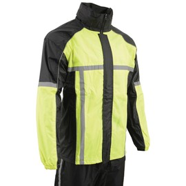 Milwaukee Performance Men's Waterproof Rain Suit w/HI Vis Reflective Tape (Lime Green, M)