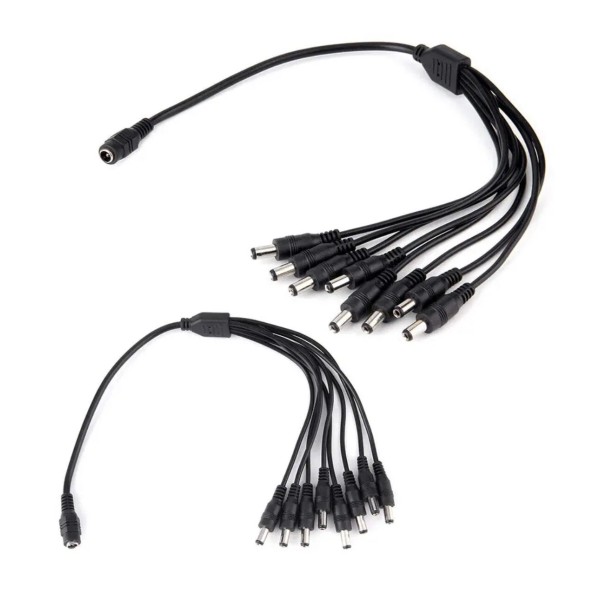 Unbranded 2-Pack DC 1 Female to 8 Male Output Power