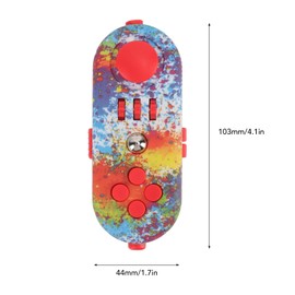 Portable Anxiety Sensory EDC Toy Anxiety Stress Relief Sensory Toy ADHD Autism Sensory Fidgets Controller Pad Toy for Adults (11 Graffiti Colour)