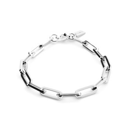 THIORA® - Chain link bracelet women's, Link bracelet, Chain bracelet, Rose gold, silver, Stainless steel, Bracelet, Stainless Steel, silver