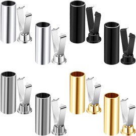 PAGOW 8 Sets Shoelace Tips Alloy Shoelace Head for DIY Shoe Laces Tips Protector, 4 Colors Shoelace Heads and Cords End Metal Aglets Cylindrical Replacement Head for Shoestrings Clothes