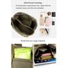 zhongningyifeng Women Canvas Handbag Multi Pockets Shoulder Bag Zipper Travel