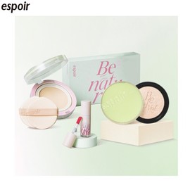 ESPOIR Pro Tailor Be Glow Cushion + Mini Tint + Cushion Refill Set 5items [Green Blossom Edition], Shade:Vanilla
