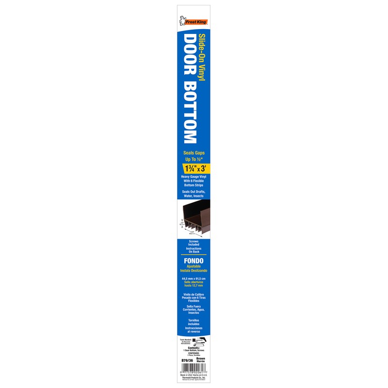 Frost King B79/36H Vinyl Slide-On Door Bottom for Metal and