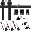 TSMST 3FT/36" Heavy Duty Sturdy Bifold Barn Door Hardware Kit