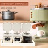 Suclain 3 Pcs Glass Coffee Containers Coffee Station Organizer Set,
