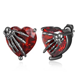 Skull Earrings 925 Sterling Silver Skeleton Hand Earrings Gothic Jewelry Gifts for Women