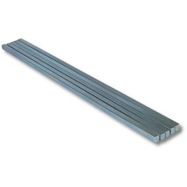1/4" Square Steel Bar Stock, 1/4" x 1/4" x 12", Zn-Coated, Oversized Cold-Drawn Steel Bar (Pack of 5) - Precision Key Stock