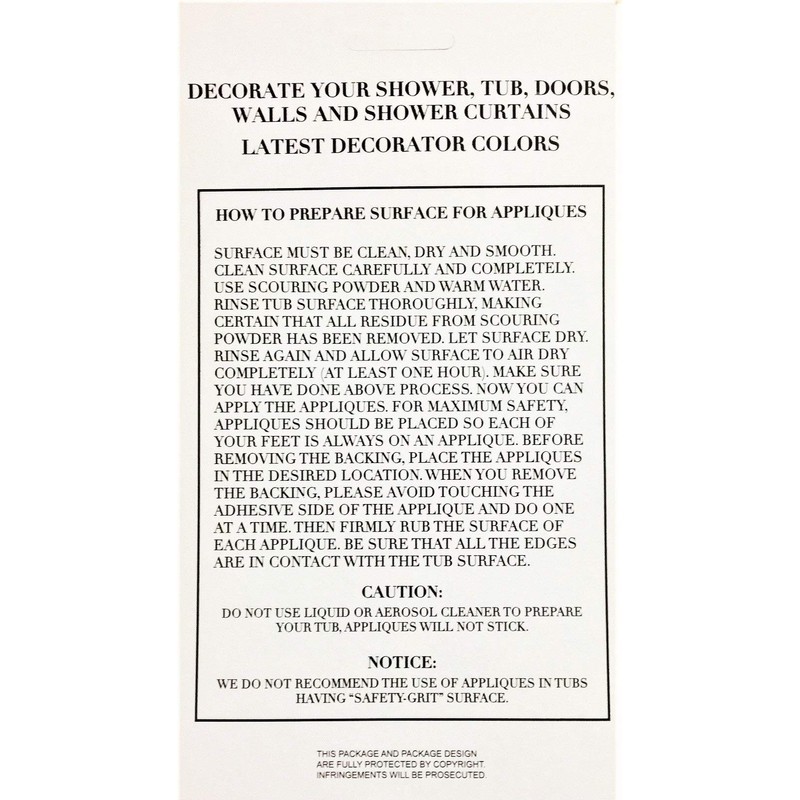 Better Home 12 Butterfly Shape Bathtub/Shower Appliques Safety Non Slip