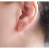 Double Piercing 2 Hole Single Stud Earring Tiny Thin Multiple
