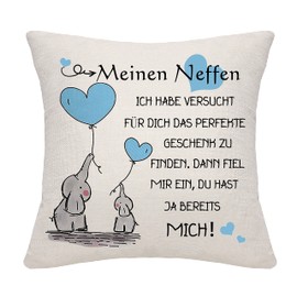 Bommex Nephew Gift from Aunt Uncle Nephew Cushion Cover from Aunt Uncle Gift for Nephew Birthday Gift (Nephew)