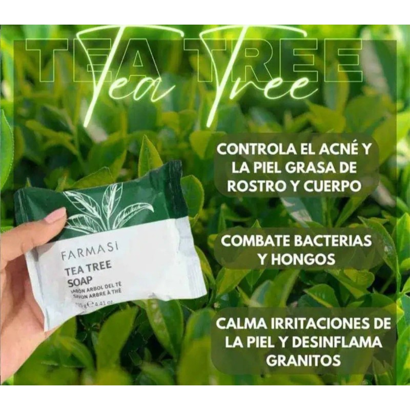 Crema Facial /piel Grasa/suero/acné Y Jabón Tea Tree Farmasi