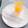 1000pcs 21cm Bendable & Retractable Plastic Straws in Vivid Multicolor