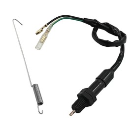 CQSPMOTO - Interruptor universal de luz de freno trasero para motocicleta, interruptor de luz de parada de 2 cables compatible con Honda, Kawasaki, Suzuki, Yamaha y más