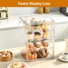 Pastry Display Case，4-Tier Adjustable Clear Bread Storage with Magnetic Door，Bread