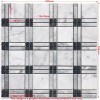Stone Center Online C262XP Carrara White Marble Plaid Tartan Mosaic