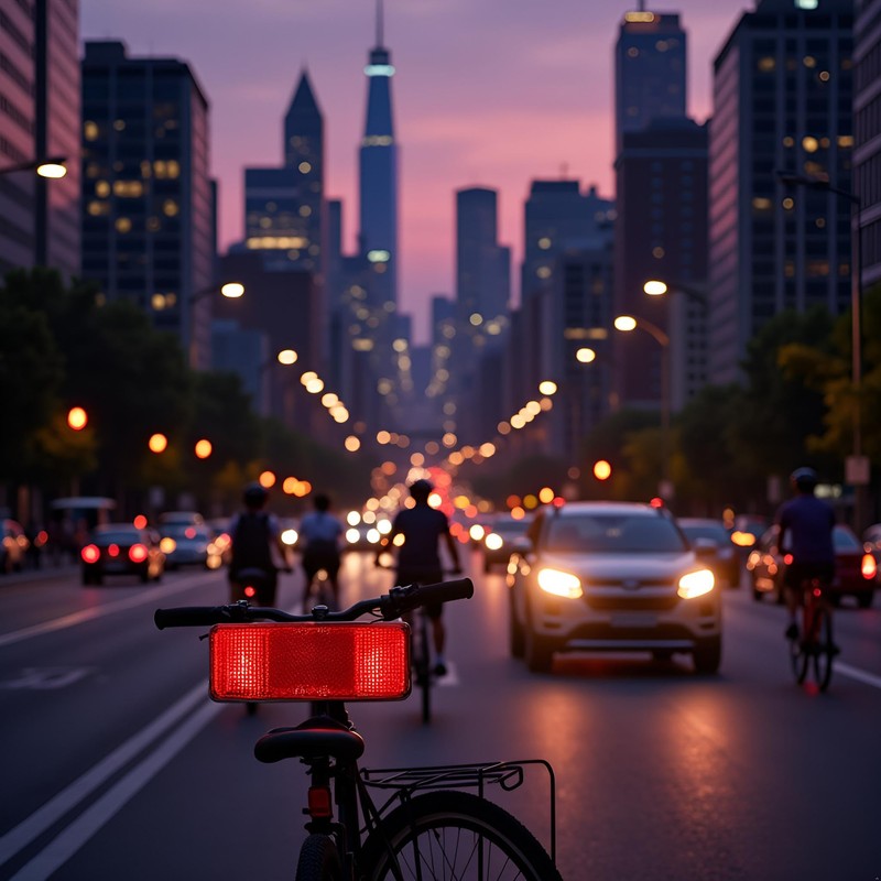 Red Reflector Rear Pannier Rack Attachment Bicycle Rear Reflector Attachment