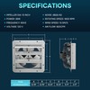 Simple Deluxe 10 Inch Shutter Exhaust Fan Aluminum,High Speed 1650RPM,