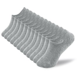 BenSorts Summerl No Show Socks Thin Breathable Low Cut Anti Slip Socks for Women 6 Pairs Gray Size 6 7 8 9