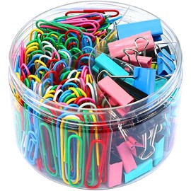 Clips De Papel Multicolor Set De 350 Clips Metálicos De Colores En 6 Clips De Colores Para Papel Para Organizar Documentos Manualidades Gestión Cables Hogar Oficina Escuela Papele