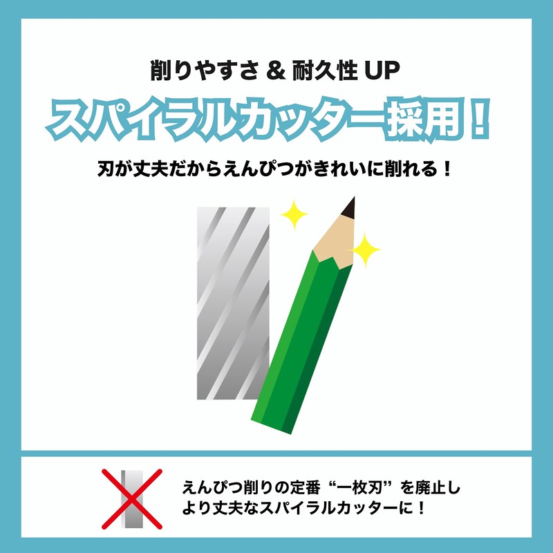 Asuka Pencil Sharpener, Easy Enshin Kezuriki Mini PS90B, Blue, Choose