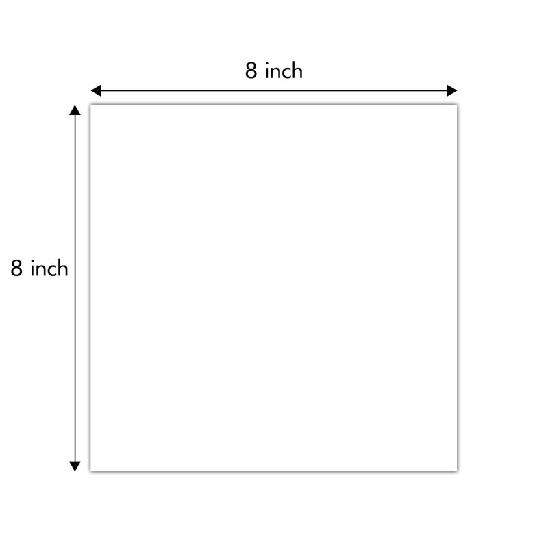 Golden State Art, 8x8 White Backing Board, Backer Boards for