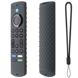 Silicone Remote case for 2023 Fire TV Stick 4K Max 2nd/Fir TV Omni Series/FireTV 4-Series Remote,Toshiba/Insignia FirTV Remote Cover with Lanyard(Dark Grey)