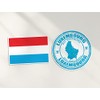 2 x 10cm Wide Luxembourg Vinyl Stickers - Flag Map