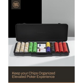 SLOWPLAY Godel Poker Chip Case | High-end Carrying Case, Full Protection for Poker Chips, German Polycarbonate Shell, Super Portable & Sturdy (500pcs Chips Capacity, For 43mm Chips)