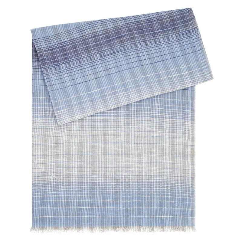 LINDENMANN Men's Scarf Light 100% Organic Cotton Blue, blue
