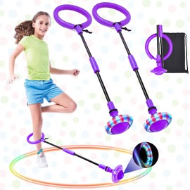 Swing Wheel with Light Wheel, Pack of 2 Children's Flashing Jump Ring, Flashing Swing Ball, Sports Toy, Foldable Flash Jumping Ball Children, Jumping Ball for Children, Flashing Jump Ball, Skip Ball