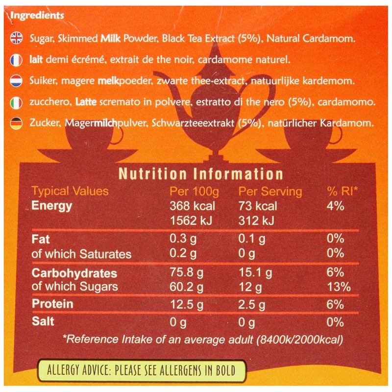 Royal Chai Premium Instant Tea, Karak Chai (sweetned) 10 Count