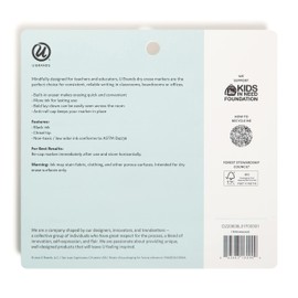 U Brands Fine Tip Dry Erase Markers with Eraser, Whiteboard Markers with Chisel tip, Extra Ink, Low Odor, Black, Set of 5