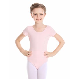 Phoeswan Girls Ballet Leotards, Short Sleeve Toddler Dance Leotard for Ballet, Gymnastics