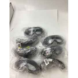 Solid (QTY 7) Solid Genuine OEM Safety Goggles Anti-Fog Clear Lens Adjustable Headband