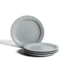 Stone Lain Oasis 4-Piece Salad Plate Set Stoneware, Grey Blue
