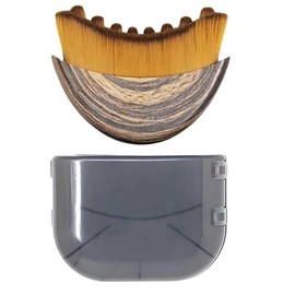 Lymphatic Contour Face Brush Lymphatic Drainage Massager Double Chin Reducer Lymphatic Drainage Brush for Face,Ergonomically Designed to Fit The Skin Precisely and Relieve Fatigue (Brown)