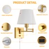 Affsure Bedside Wall Mount Light with Dimmable Switch, Swing Arm