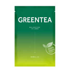 BARULAB Certified Vegan Sheet Mask Set (10 masks), Green Tea