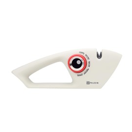 PAUDIN Knife Sharpener, Kitchen Knife Sharpener, 5 Stage Knife Sharpeners for Kitchen Knives, Pocket, Serrated Knives & Scissors, Blade Sharpening, Honing & Polishing Tool, White