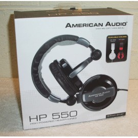 American Audio HP 550 High Powered Pro-Audiophile Headphones 5Hz to 30KHz NEW