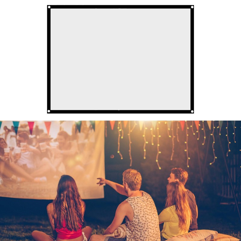 Projector Screen Movie Screen Home Theater 4:3 72" Portable Wall
