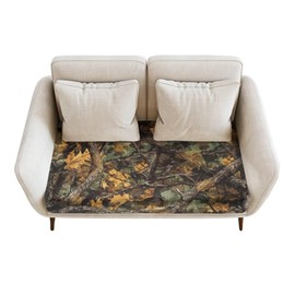 Xorudoydet Forest Hunting Camo Print Couch Cushion Covers, Washable Couch Cushion Cover Thick Cushion Slipcover for Chair Loveseat Waterproof Sofa Cushion Furniture Protector, M